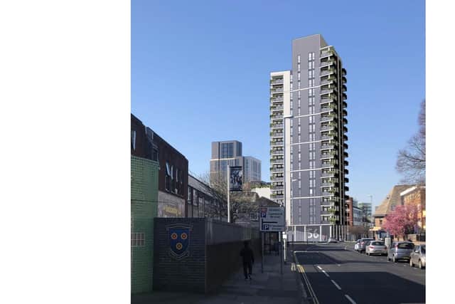How the 22 storey block in Arundel Street could look. Picture Portsmouth City Council