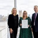 Left to right: Gosport MP, Dame Caroline Dinenage, Charlotte Fairall and former Secretary of State, Steve Barclay.
