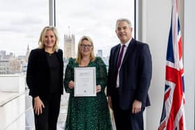 Left to right: Gosport MP, Dame Caroline Dinenage, Charlotte Fairall and former Secretary of State, Steve Barclay.