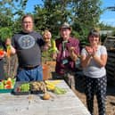 Members of Community Spirit (supported by Gosport Voluntary Action) at their allotment