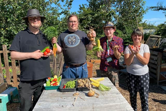 Members of Community Spirit (supported by Gosport Voluntary Action) at their allotment