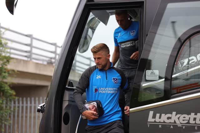 Michael Jacobs made his Pompey comeback in Saturday's 1-1 friendly draw at Luton. Picture: Nigel Keene/ProSportsImages