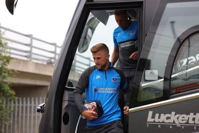 Michael Jacobs made his Pompey comeback in Saturday's 1-1 friendly draw at Luton. Picture: Nigel Keene/ProSportsImages