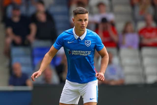 Callum Johnson featured 48 times for Pompey before handed a free transfer by Danny Cowley in the summer of 2022. Picture: Nigel Keene/ProSportsImages
