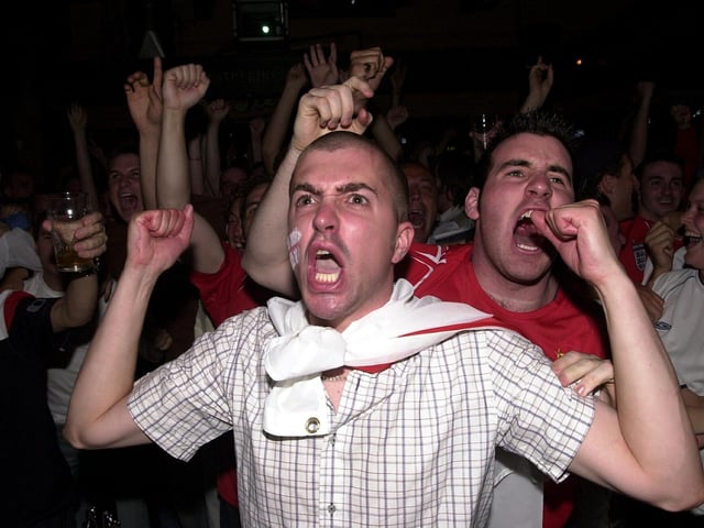 England football fans at Walkabout bar in Guildhall Walk - was this you?