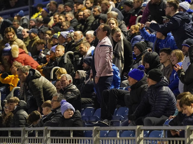 Pompey fans backed their team to a crucial Championship survival win over Cardiff last night.
