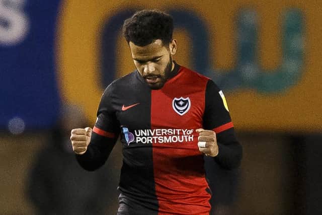 Louis Thompson scored his first Pompey goal against Shrewsbury. Picture Daniel Chesterton/phcimages.com