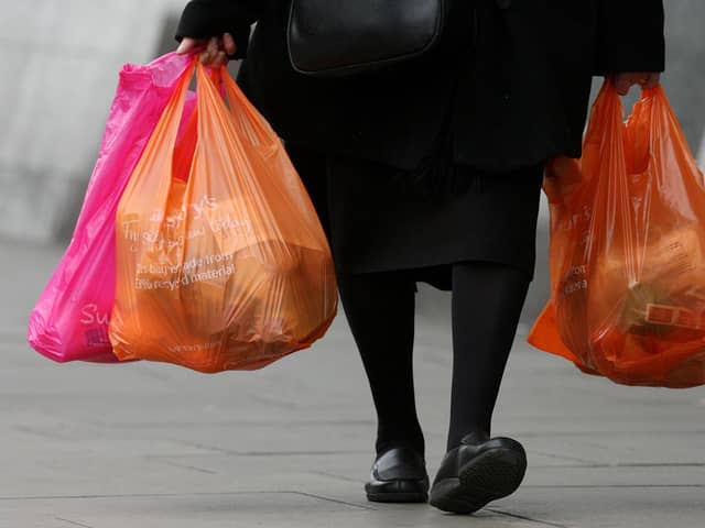 Carrier bags will cost 10p from May 21. Photo by Cate Gillon/Getty Images