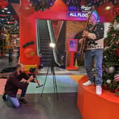 The Royal Navy officers filmed the music video for their charity single in iconic London toy shop Hamleys.