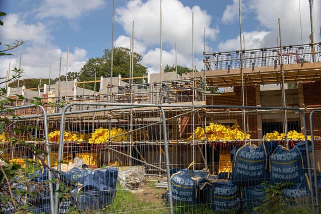 Work being carried out to build a new care home for Royal Navy veterans, Admiral Jellicoe House in Locksway Road, Portsmouth on 11 August 2021. Picture: Habibur Rahman
