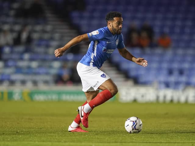 Louis Thompson was arguably Pompey's best player at Fratton Park as the Blues lost to Sutton United   picture: Jason Brown/ProSportsImages