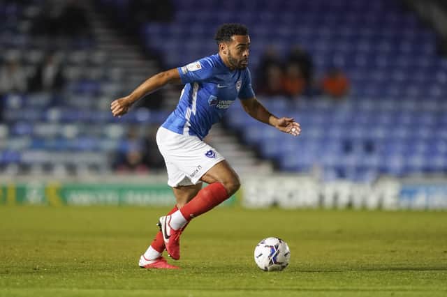 Louis Thompson was arguably Pompey's best player at Fratton Park as the Blues lost to Sutton United picture: Jason Brown/ProSportsImages