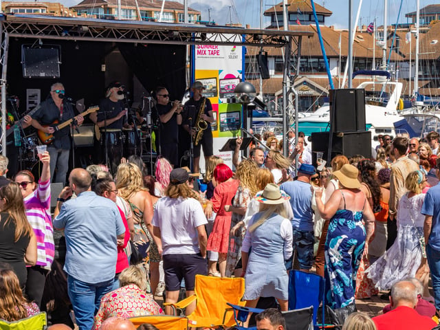 The crowd at the Totally Tributes show at Port Solent. 
Picture: Mike Cooter (290723)