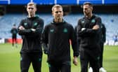 Newcastle's former Pompey talent Matt Ritchie (centre) before Allan McGregor's Testimonial match between Rangers and Newcastle United at Ibrox Stadium, on July 18, 2023, in Glasgow, Scotland. (Photo by Alan Harvey / SNS Group).