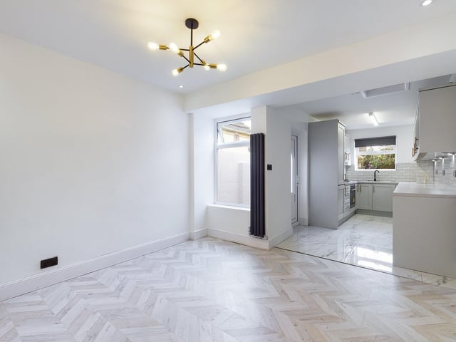 The rear reception into the kitchen of Esslemont Road, Southsea