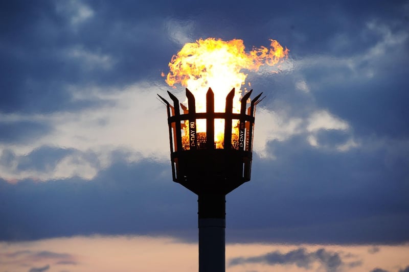 The beacon includes detail signifying D-Day 80