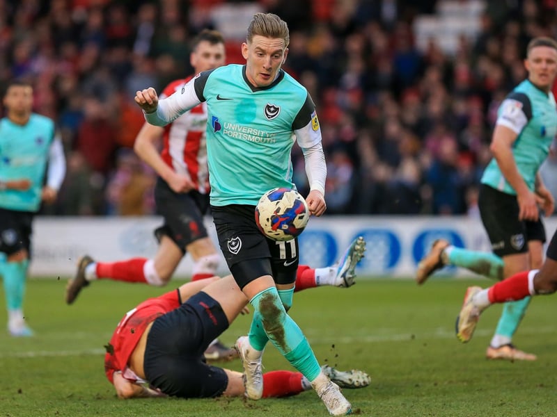 A bargain buy from Derry City in July 2018, Ronan Curtis rapidly became a fixture in Pompey's side as a goal-scoring winger. He was part of a team which twice reached the League One play-off semi-finals, won the 2019 Checkatrade Trophy and also lost in the 2020 final. Picture: Jez Tighe/ProSportsImages