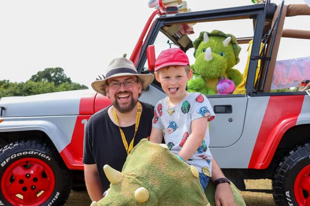 Wave held their now annual music festival at Tournebury Golf Centre, Hayling Island, on Saturday afternoon, with plenty of family entertainment, food and good music.
Pictured: some of the revellers enjoying the Jurassic Park jeep attraction.