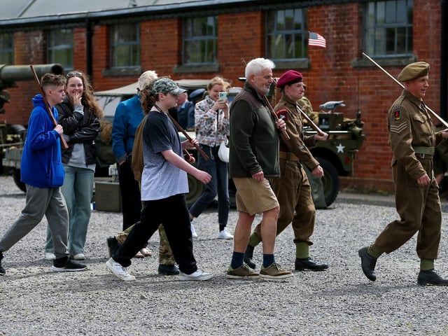 Military drills at Fort Nelson.
