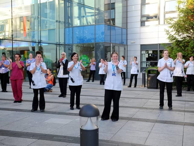 Clap for Carers at Queen Alexandra Hospital in Cosham back in May