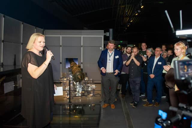 Pippa Bostock, the business and development project manager giving a speech
Picture: Habibur Rahman
