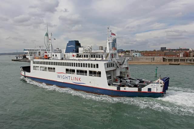 Wightlink's St Faith ferry arrived safely in Portsmouth after being left stranded in the Solent during Storm Eunice. The ship is now setting off from the city to the Isle of Wight.