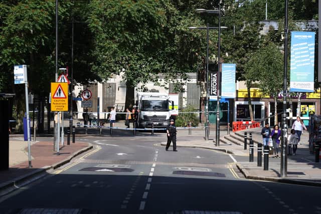 The cordon around the station is being lifted. Picture: Sam Stephenson.