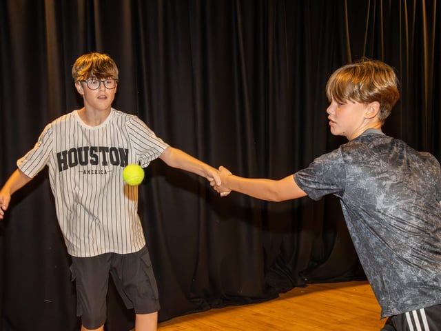 Y+ Youth Services are running an HAF Programme, sponsored by Portsmouth City Council at Portsmouth Guildhall, for kids between 11-16 with Gladiator themed activities. Pictured - Kids enjoying the activities on offer from Y+.