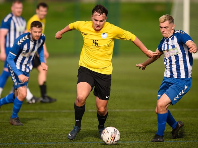 Burrfields (yellow) v Wickham. Picture: Keith Woodland