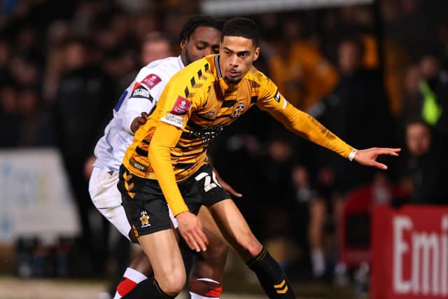 MK Dons target and Cambridge forward, Harvey Knibbs, is also wanted by Pompey Picture: Marc Atkins/Getty Images