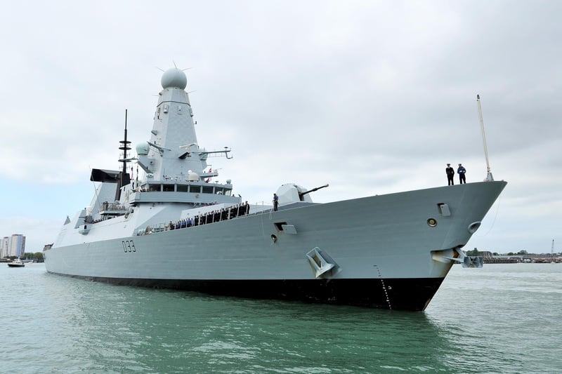 The 152 metre HMS Dauntless is the second of the Royal Navy's Daring class destroyer. She is part of the six Type 45 Destroyers currently at the Navy's disposal.