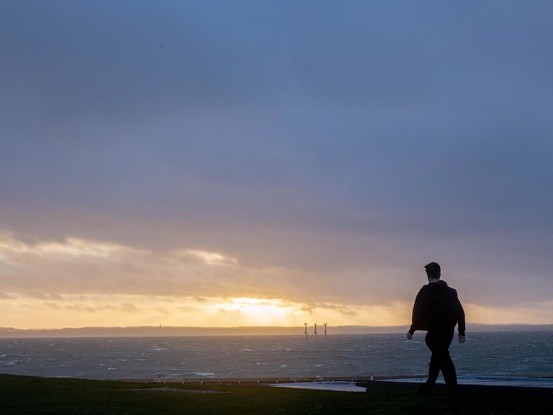 Strong winds in Portsmouth on Tuesday 2nd January 2023.