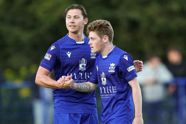 Tommy Scutt, left, has joined Horndean from Baffins Milton Rovers Picture: Chris Moorhouse (jpns 130721-44)