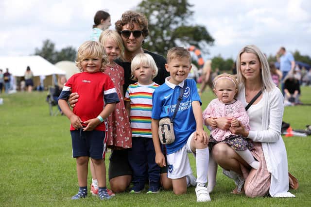 The Mychaleckyj and Davey families. WAVE music festival, Hayling Island. Picture: Chris Moorhouse (jpns 030721-11)