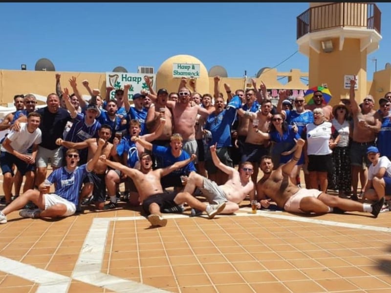 This lot went to Spain last summer to see th Blues beat Europa FC 1-0.