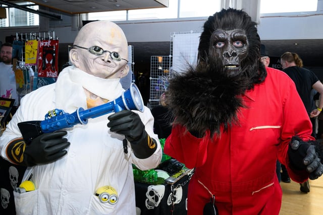 Pictured is: Doctor Nefarious and a character from the Planet of the Apes

Picture: Keith Woodland (140421-17)