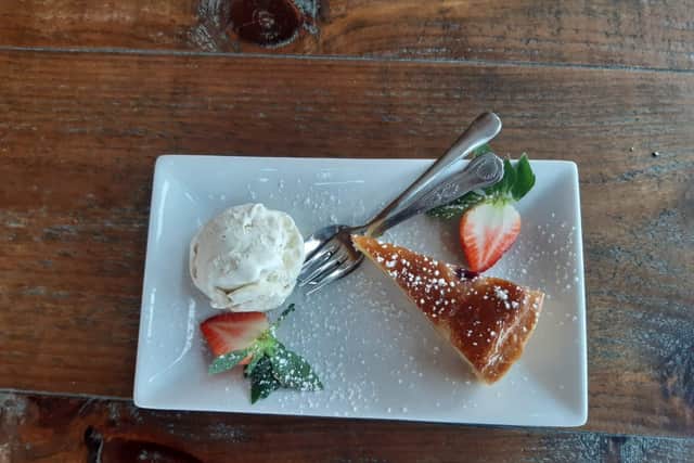 The raspberry and almond frangipane.