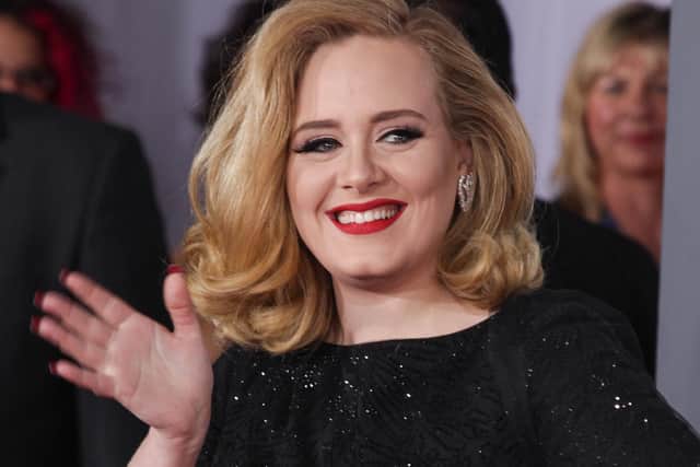 Adele arrives for the Kong Skull Island Los Angeles premiere in February, 2012.