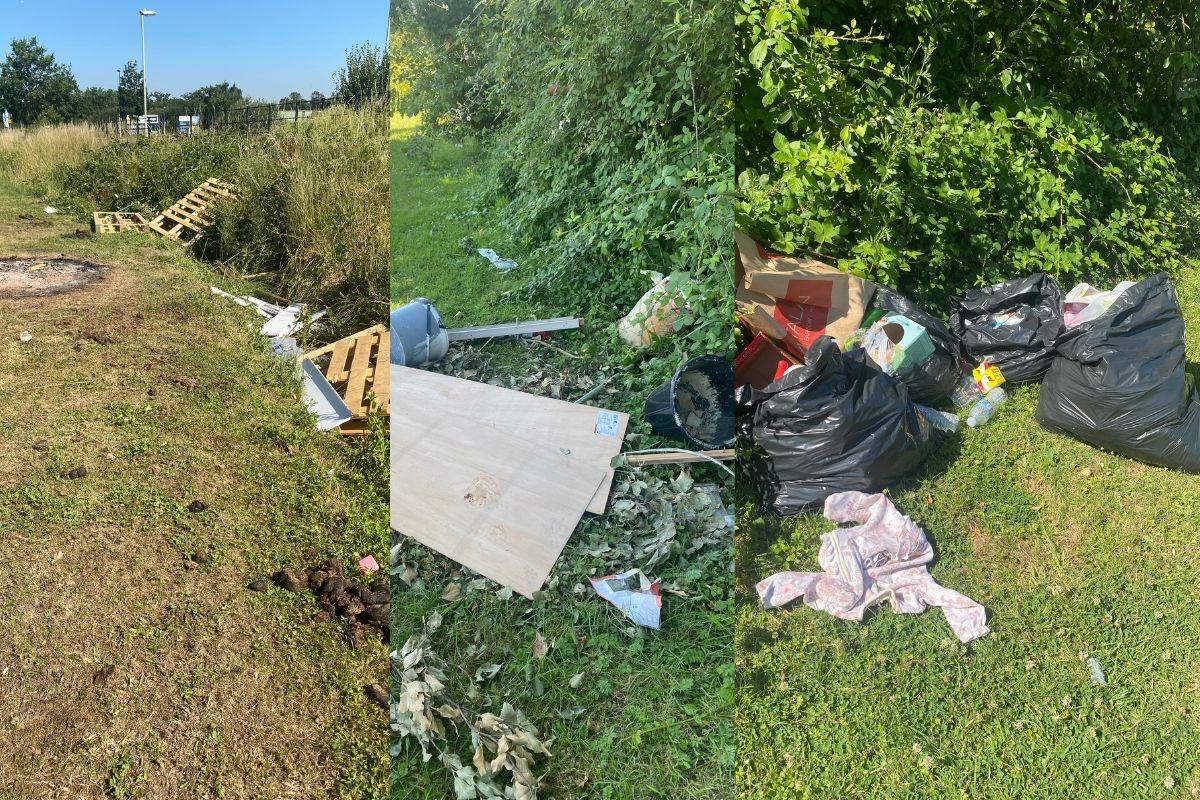 Human excrement, food waste with flies on and rubbish dumped by travellers amid foul stench - picture gallery
