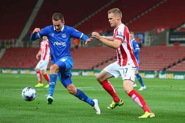Pompey in Capital One Cup action at Stoke in August 2014     Picture: Clive Brunskill/Getty Images