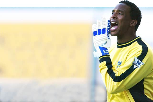 Shaka Hislop in Premier League action against Liverpool in October 2003, a match Pompey won 1-0. Picture: Phil Cole/Getty Images