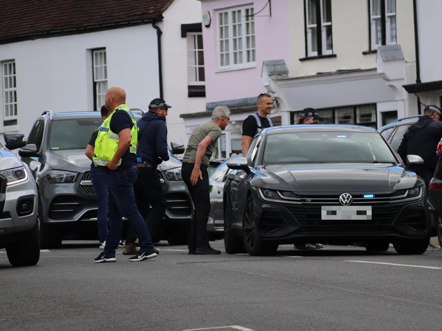 Armed police and unmarked cars spotted in Fareham High Street on June 11, 2024. Picture: Habibur Rahman