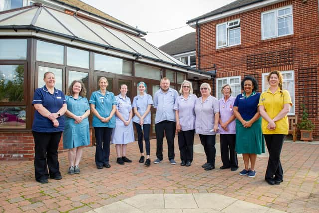 Alverstoke House Nursing Home staff pictured on Friday 15th October 2021.

Picture: Habibur Rahman