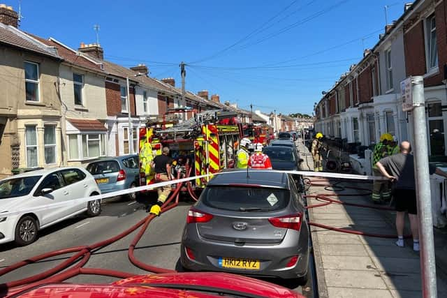 Fire in Grayshott Road Southsea