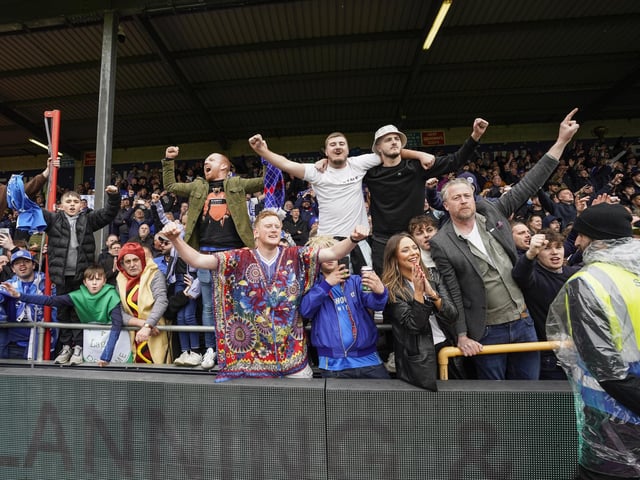 The travelling Fratton faithful were in good spirits throughout Saturday's trip to Lincoln