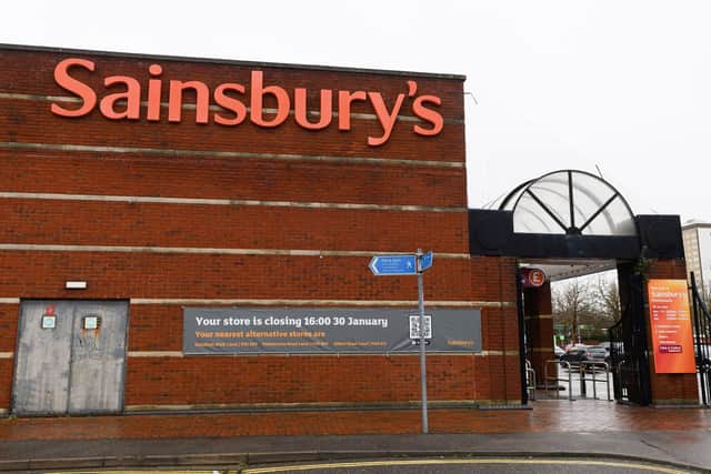 The side entrance to Sainsbury's in Commercial Road, Portsmouth. Picture: Keith Woodland (300120-9)