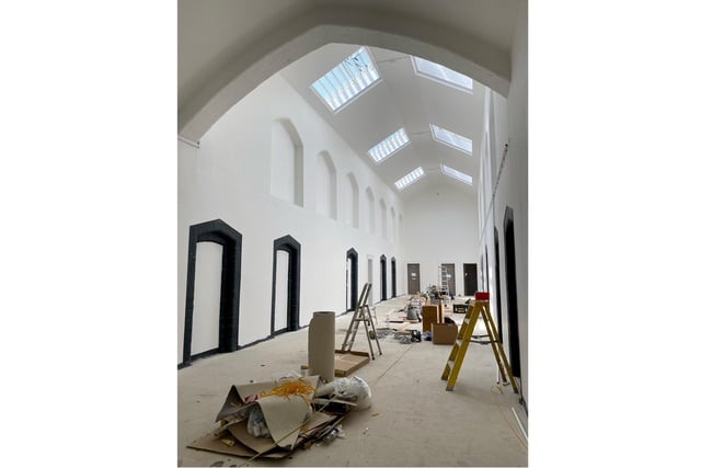 Part of a series of pictures inside Kingston Prison taking during work to redevelop the building as a residential block in 2021-22 - 'Old Portsmouth Gaol'. Picture by Grant Capstick Photography