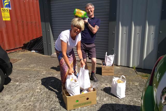 Michelle and Neil Bunter, from Family Church Gosport, have helped to deliver weekly hampers to families in need since the beginning of lockdown