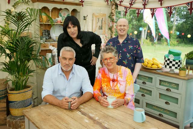 Judges Prue Leith and Paul Hollywood will be joined by hosts Noel Fielding and Matt Lucas for this year's Great Christmas Bake Off.