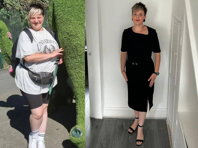 Hazel James has managed to lose four stone by following a Slimming World plan.